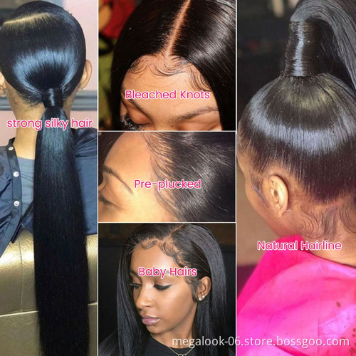 100 Percent Full Lace Human Hair Wig, Cheap Overnight Megalook Full Lace Wigs In Brazilian